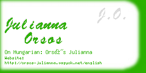 julianna orsos business card