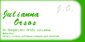 julianna orsos business card